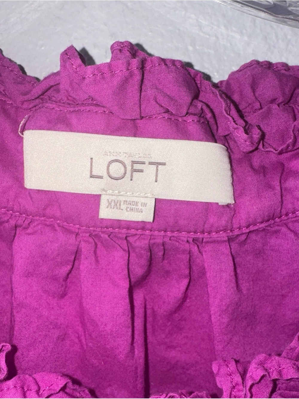 Loft sleeveless blouse-Cotton-Purple-size XXL - Picture 2 of 5